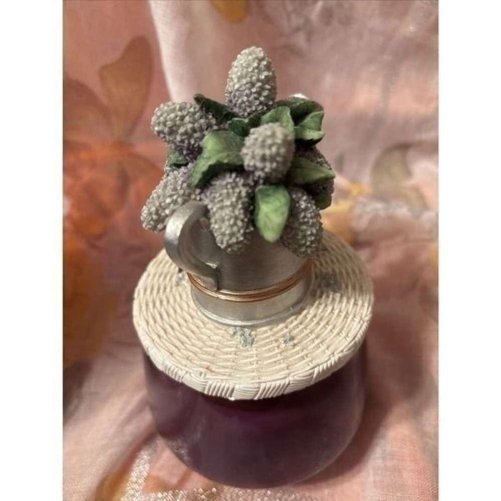 Our America Yankee Candle Topper Purple Flower In Silver Water Candle Cover - Picture 4 of 7